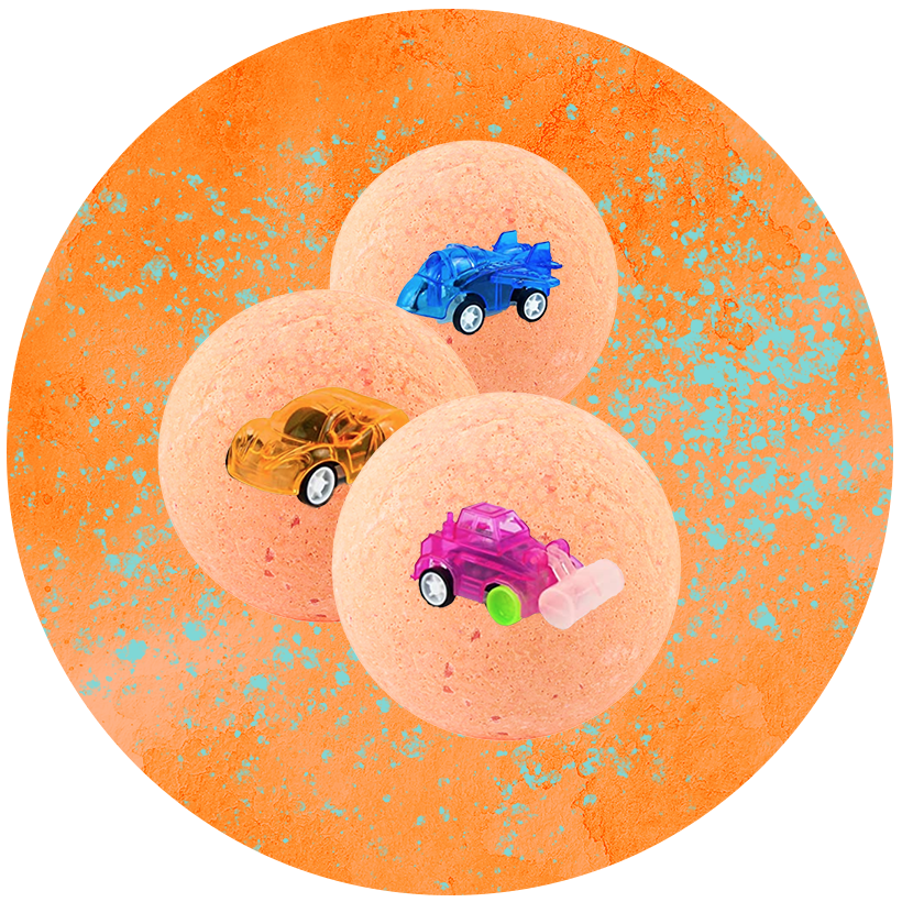 Toy Vehicles Inside - 3 Pack - Citrus Bath Bombs